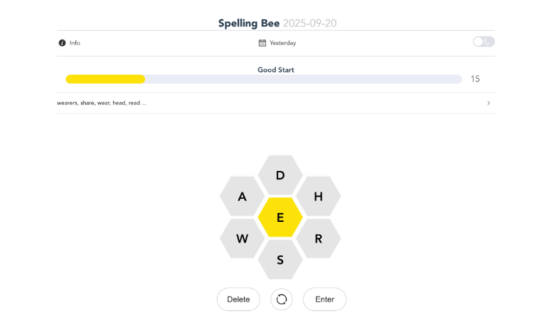 spelling bee game