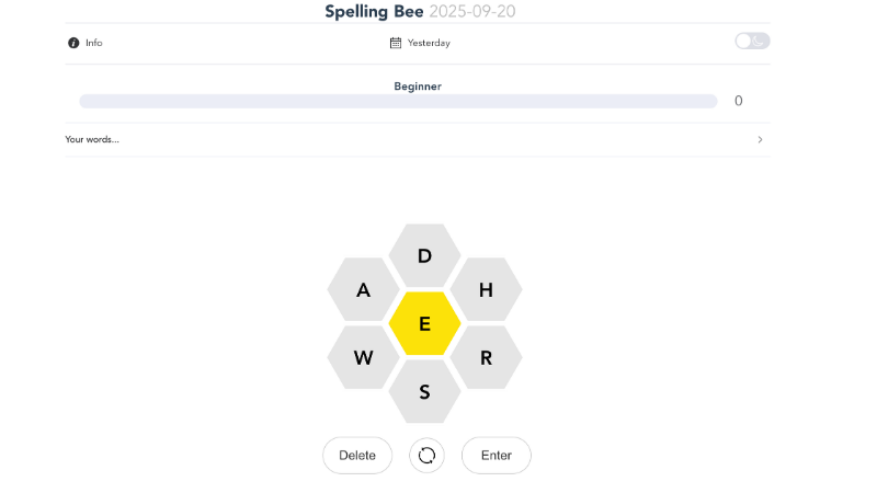 spelling bee game